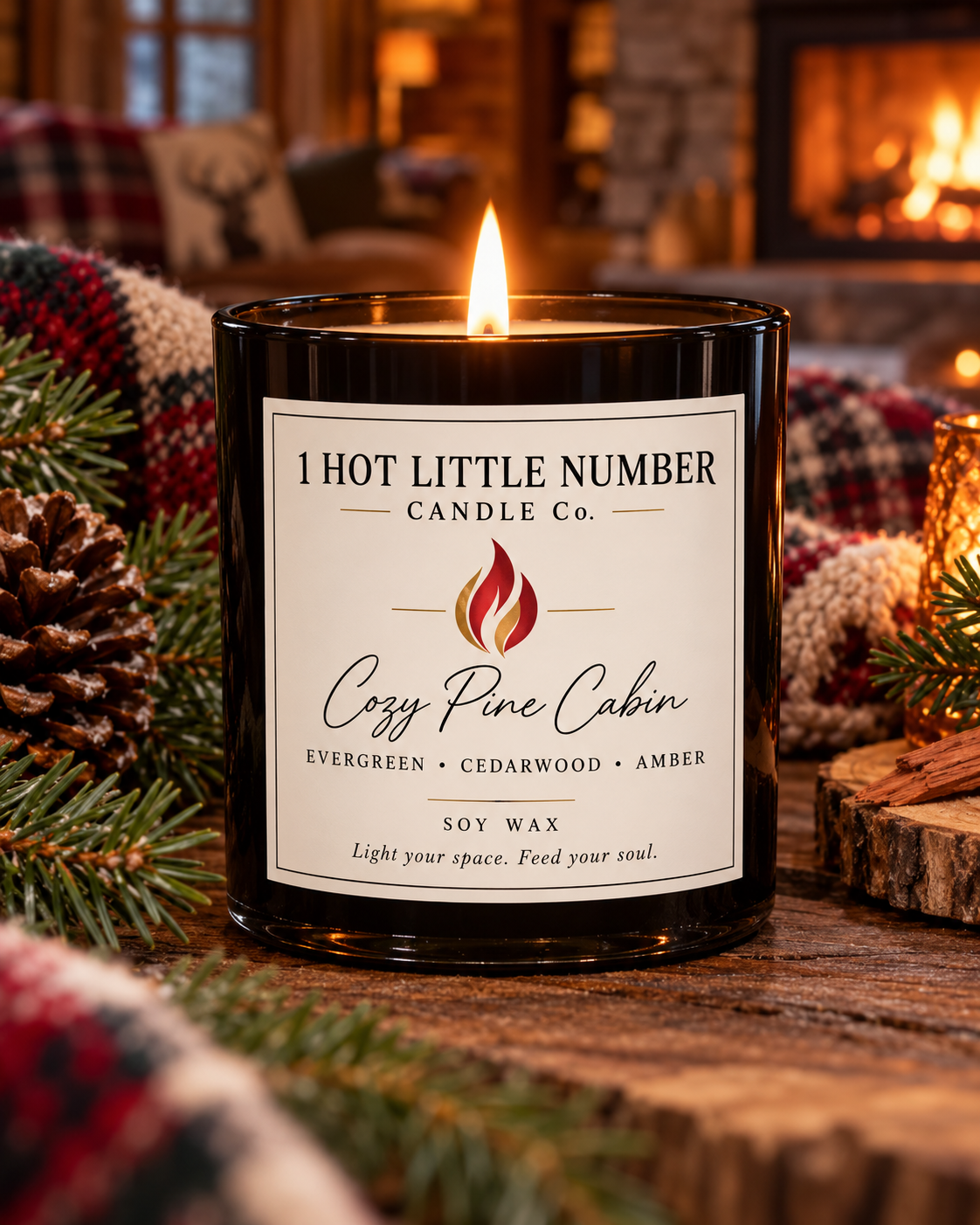 COZY PINE CABIN SOY CANDLE  14 OZ