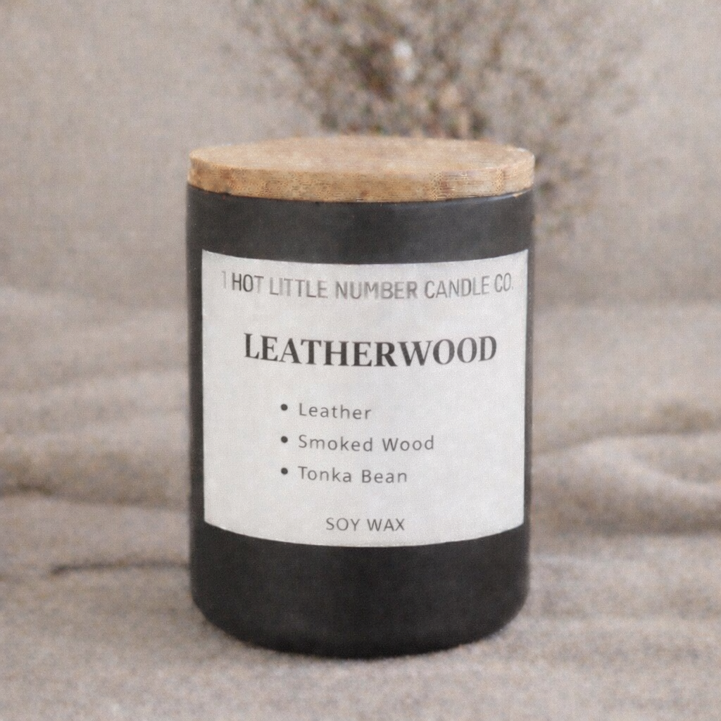 LEATHERWOOD SOY CANDLE  12 oz