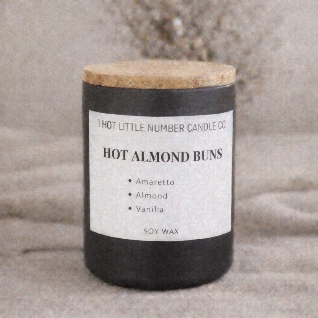 HOT ALMOND BUNS SOY CANDLE  12 oz