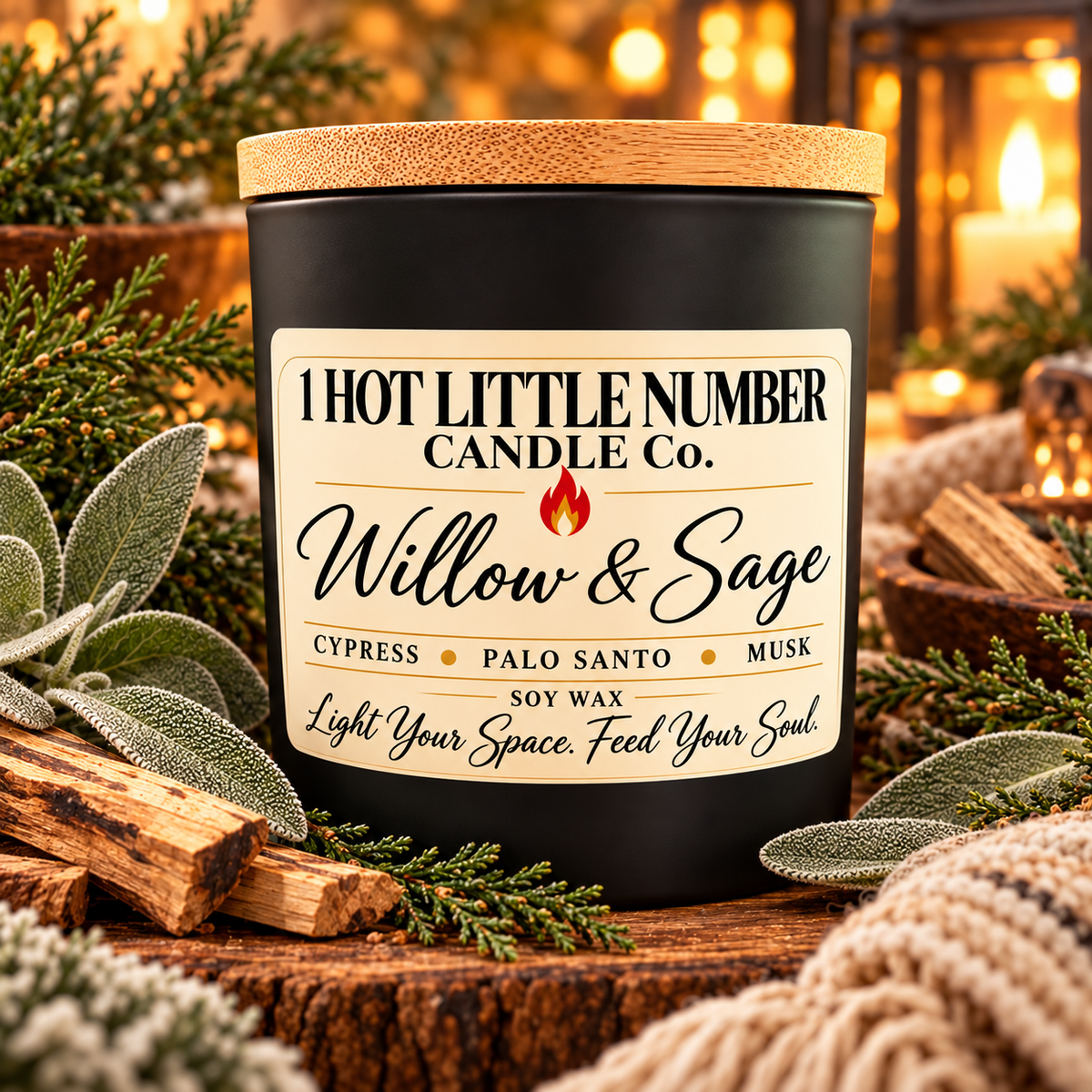 WILLOW & SAGE   SOY CANDLE  14 oz