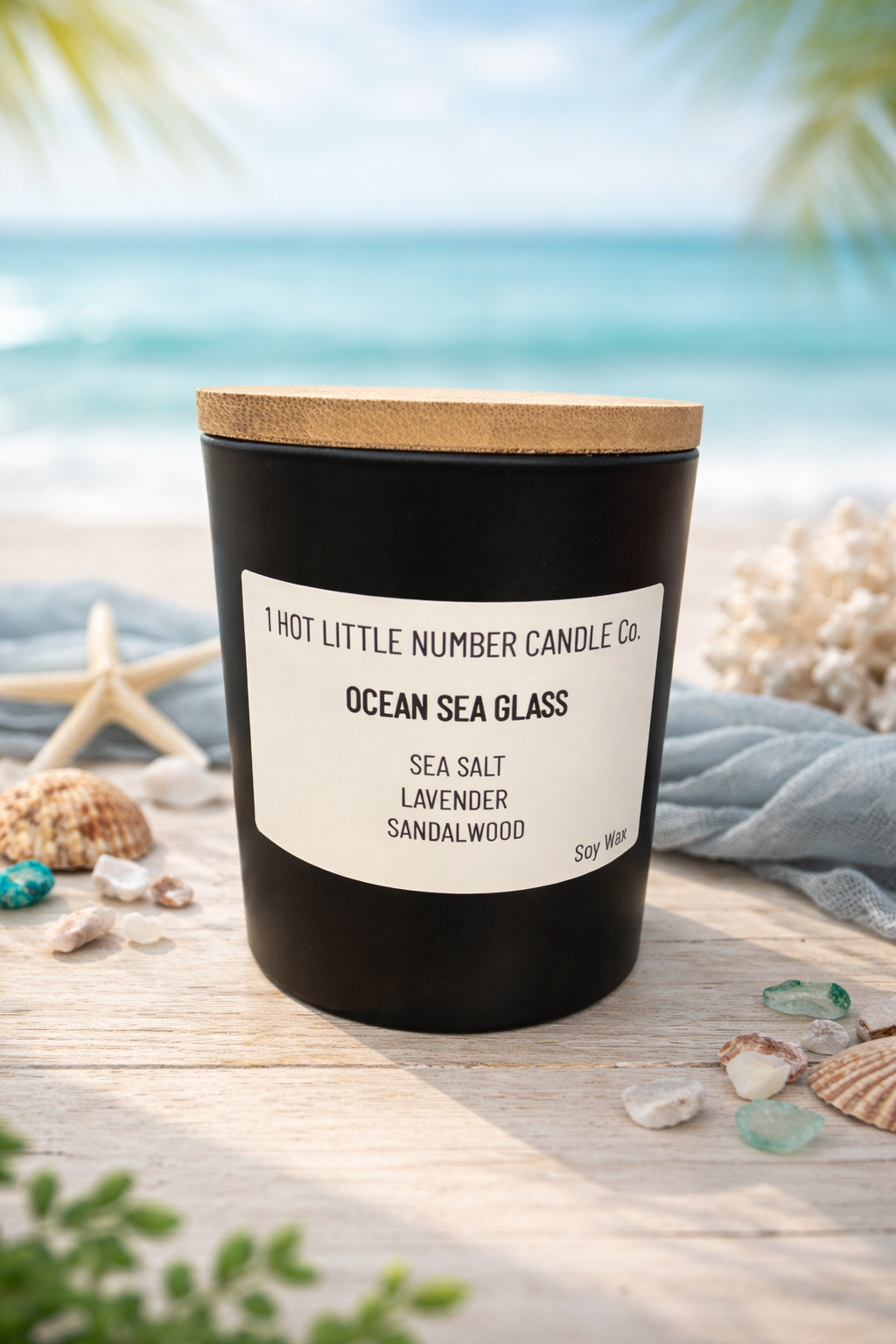OCEAN SEA GLASS SOY CANDLE  12 OZ