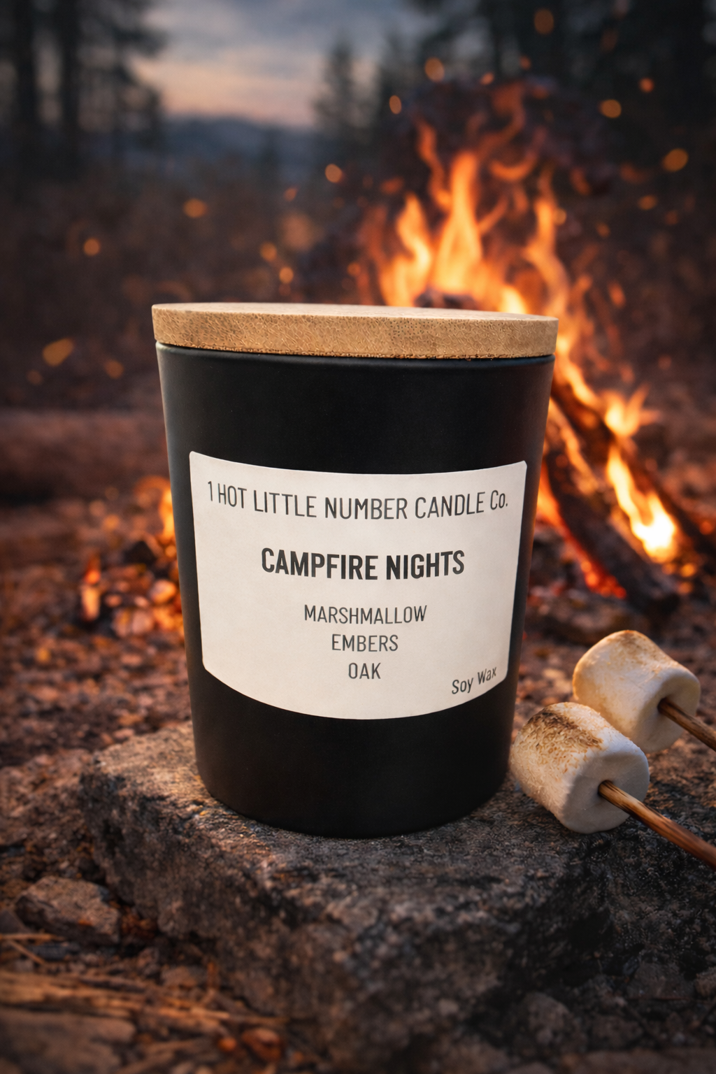 CAMPFIRE NIGHTS SOY CANDLE   8 OZ